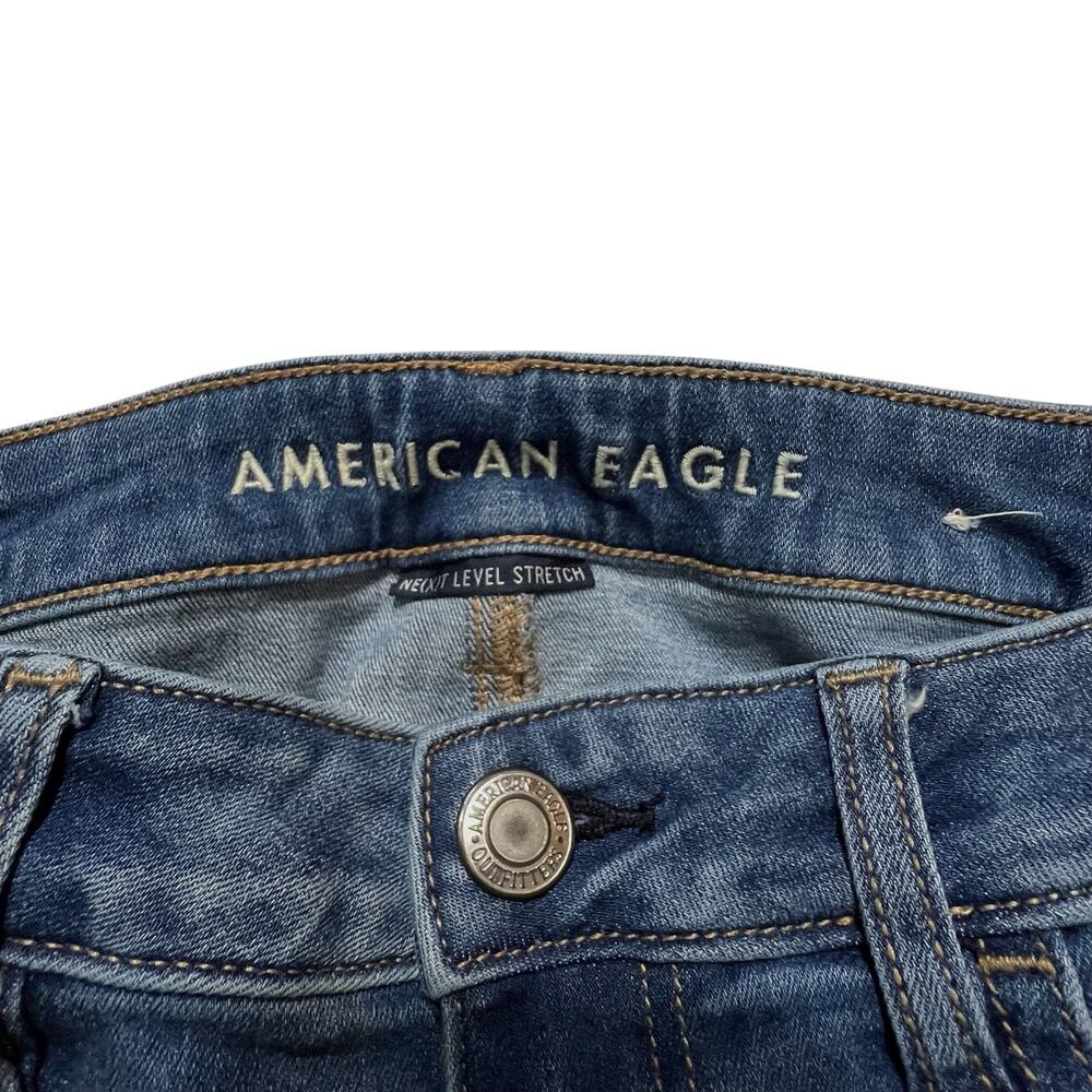 American Eagle Jegging Jeans Women’s 6 Blue Mid Rise Next Level Stretch - Picture 3 of 11